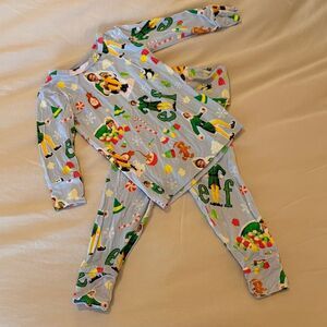Bums and Roses Buddy The Elf Long Sleeve Pajama Set